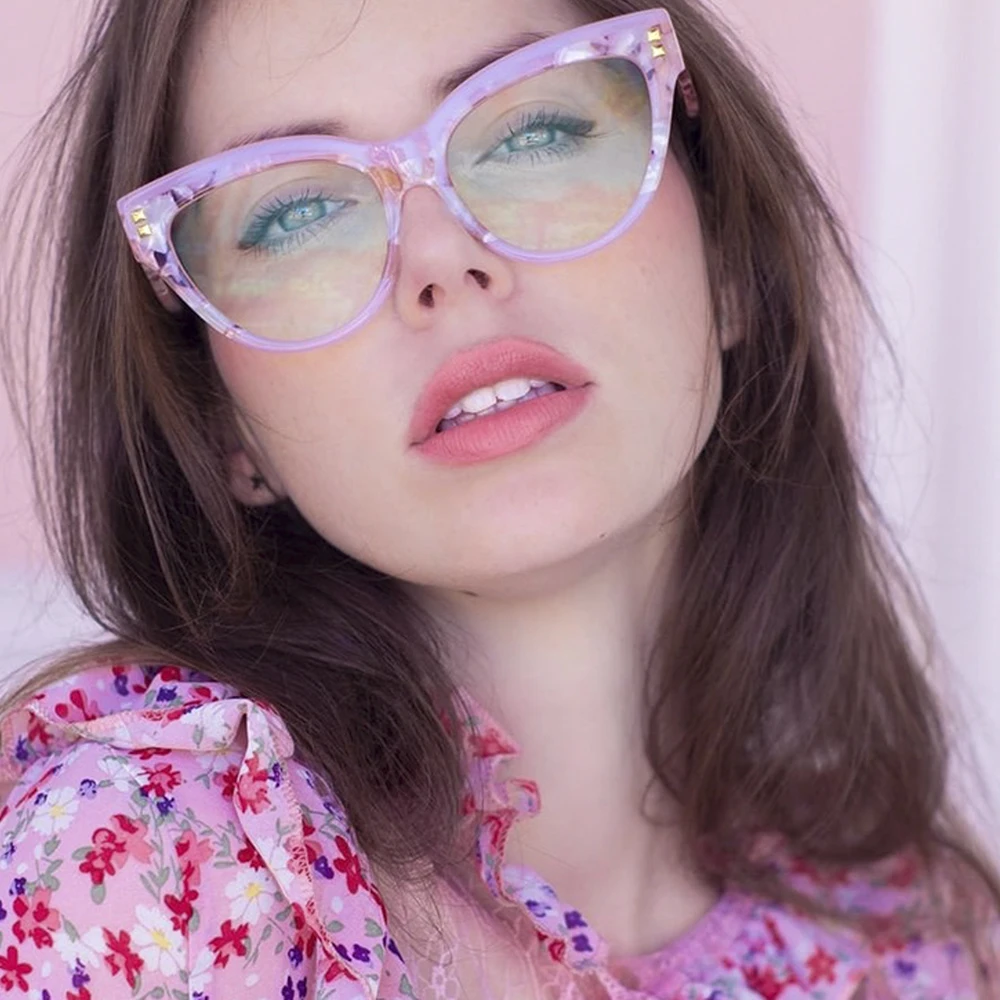 Fashion Cat Eye Glasses Women Clear Myopia Eyeglasses Frame Women Spectacle Optical Eyeglasses