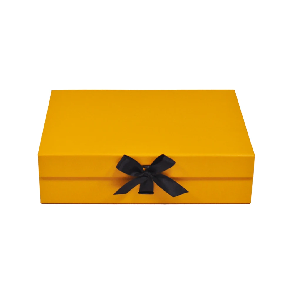 Custom Logo Luxury Recycled Folding Kraft Paper Box Romantic Gift Paper Box With Ribbon