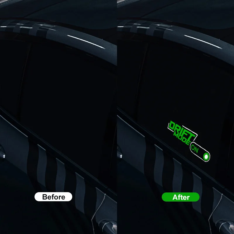 Custom Light Up Led Windshield Door Stickers Glow Led Car Window Panels Battery Led Stickers For Car