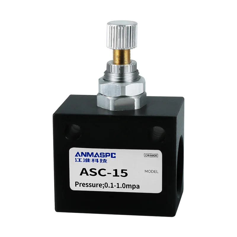 1/2 PT Thread Single Way Pneumatic Hydraulic Control Valve Speed regulation AL Alloy Pipe Bore Air Flow Control Valves