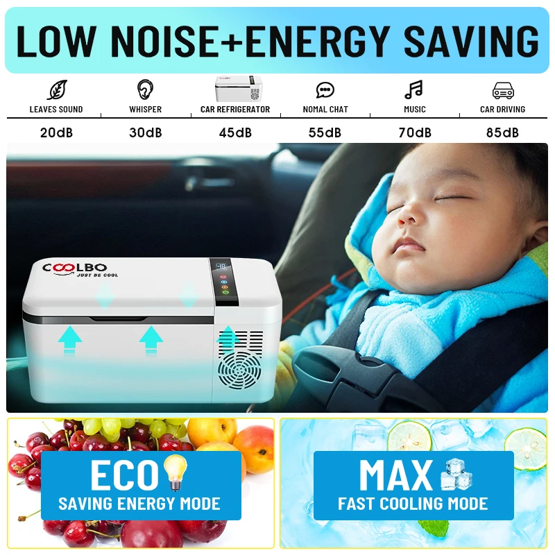 New Fashion Reliable Quality Portable DC/AC 15L Travel Mini Auto Mobile Car USB Cooler Warmer Fridge Freezer