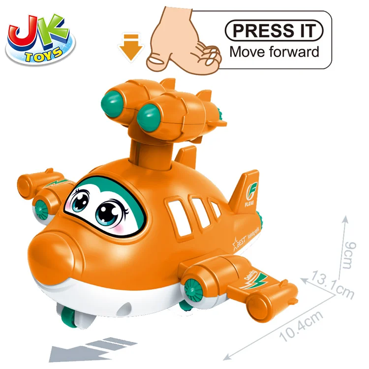 12PCS Cute Kids Press Move Forward Slide Plane Cartoon Airplane Toys