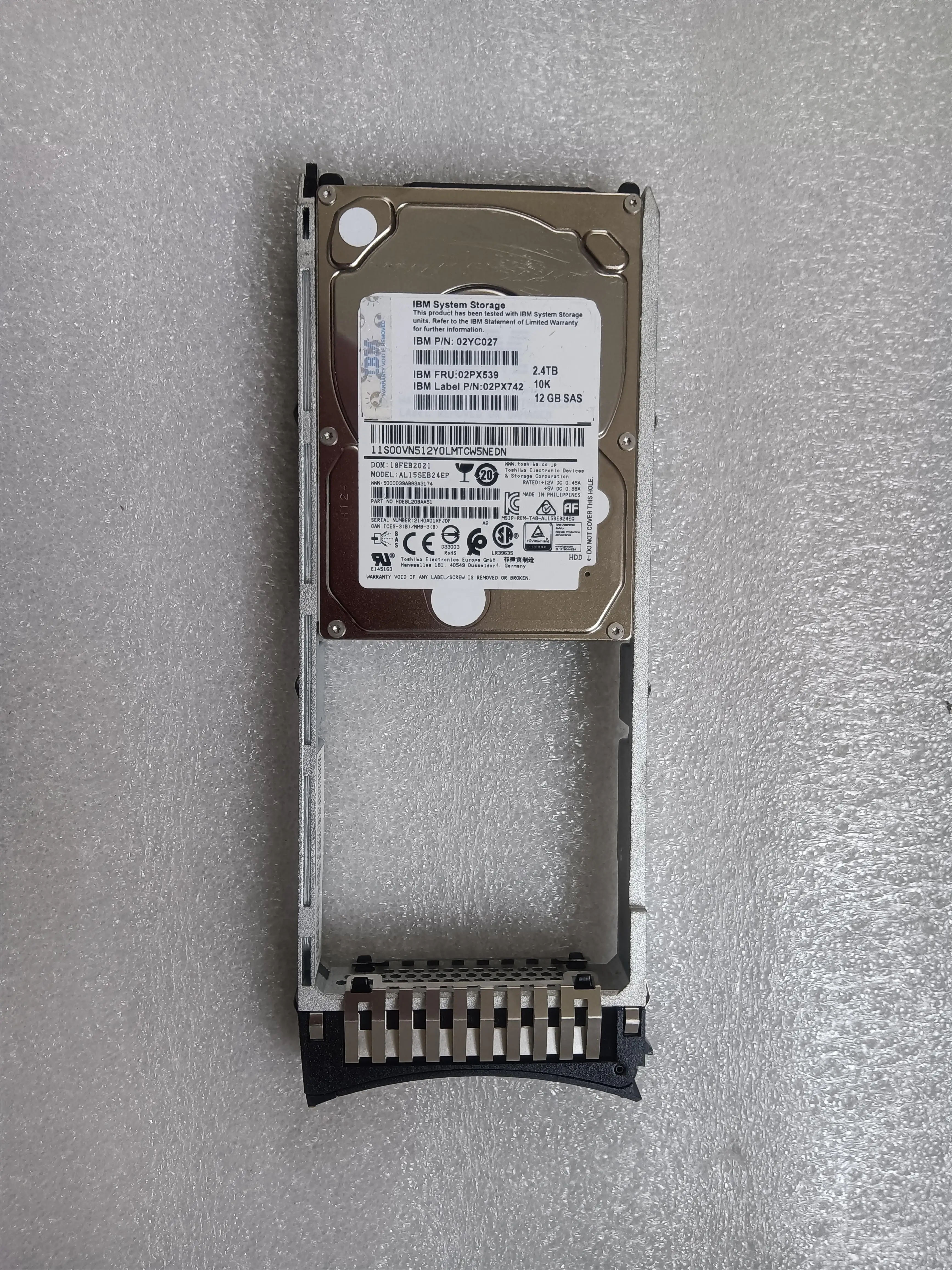 Оригинальный в наличии 02PX539 2 4 TB 10K 2.5IN SFF SAS HDD 02YC027 02PX742 для IBM V5000