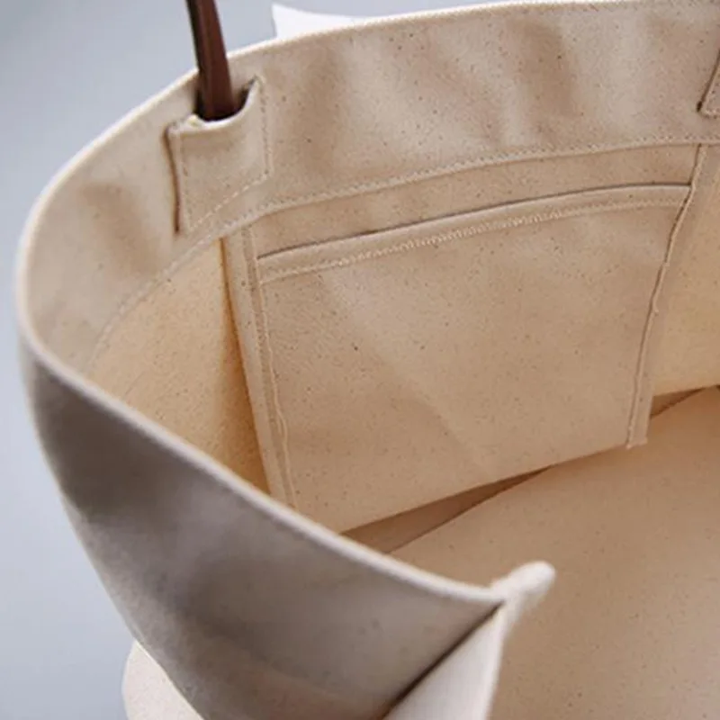 Wholesale Large Leather Cord Canvas Bag with Logo Customised with Leather Handles from Manufacturers