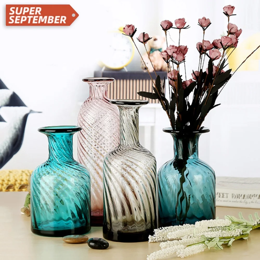 Современная роскошная бутылка 30 см, высокая ваза для цветов, декоративная Свадебная ваза для украшения дома