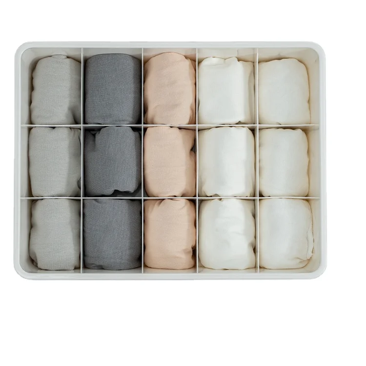 
2020 New underwear organizer bra box sock storage with divider with cover 