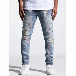 Skinny Jeans Men Customstyle Ripped Skirts Regular Manufacturer Trousers