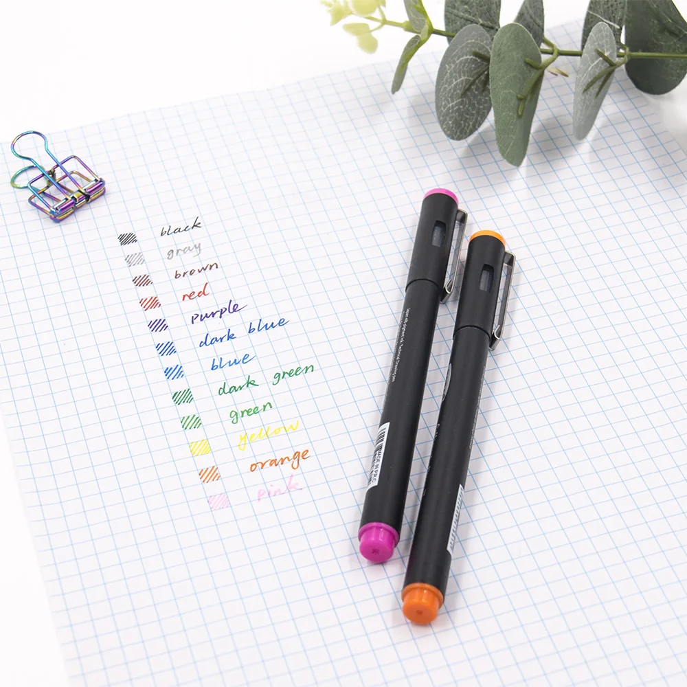 0.38mm Colored Fine Liner Sketch Drawing Pen,Technical Drawing Pen, Needle Tip
