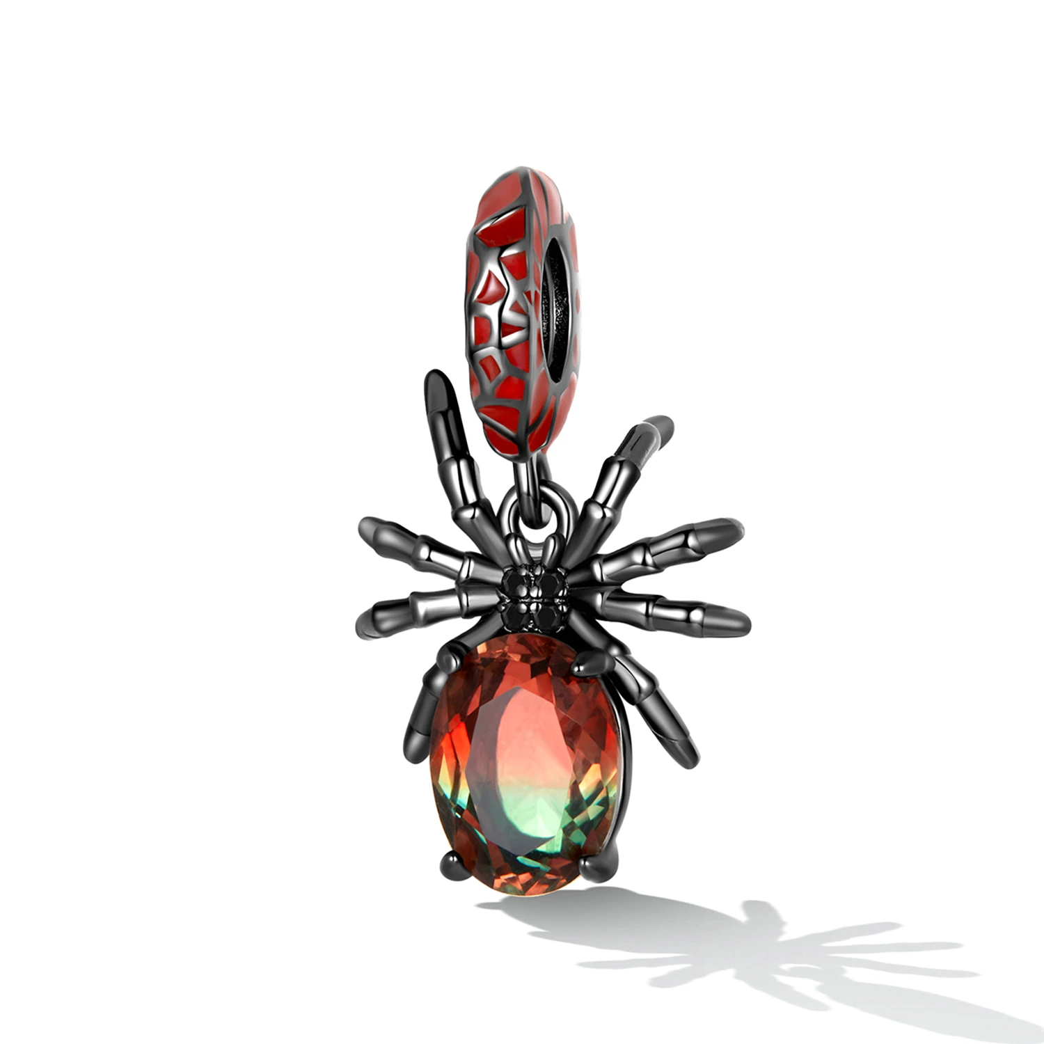 Best 925 Sterling Silver Black Gold Plated Spider Charm Beads Pendant Charms For Bangles Jewelry For Women Girl Party Daily Wear