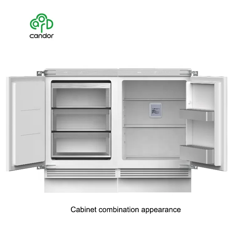 Candor custom 106L undercounter refrigerator freezer, built in under counter fridge freezer with Wifi function (optional)