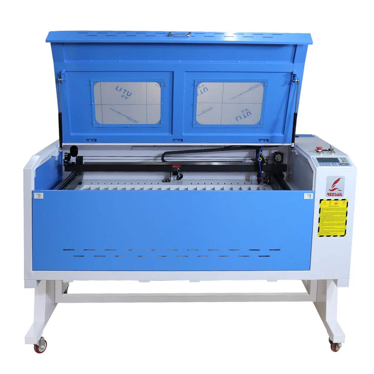 promotion! 1390 1080 co2 fabric laser cutting machine and engraving machine for wood label with 550W blower fan