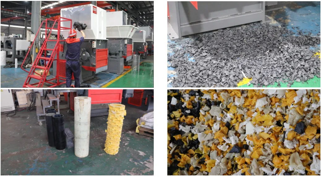 Large HDPE PE PP PA Lumps Plastic Pipe Electronic Waste Shredder Hydraulic Shredder For Sale