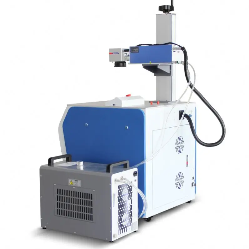JPT 3W 5W UV laser marking machine with rotary for glass paper