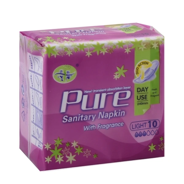
Natural Soft Care Organic Cotton Menstrual Fc Bio Biodegradable Lady Pad Sanitary Napkin Women Wings Style Time 
