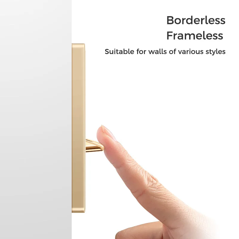 YINKA Newest Hot Sale White Black Tempered Glass UK Socket Speed Adjustable Dimming Wall Light Switch