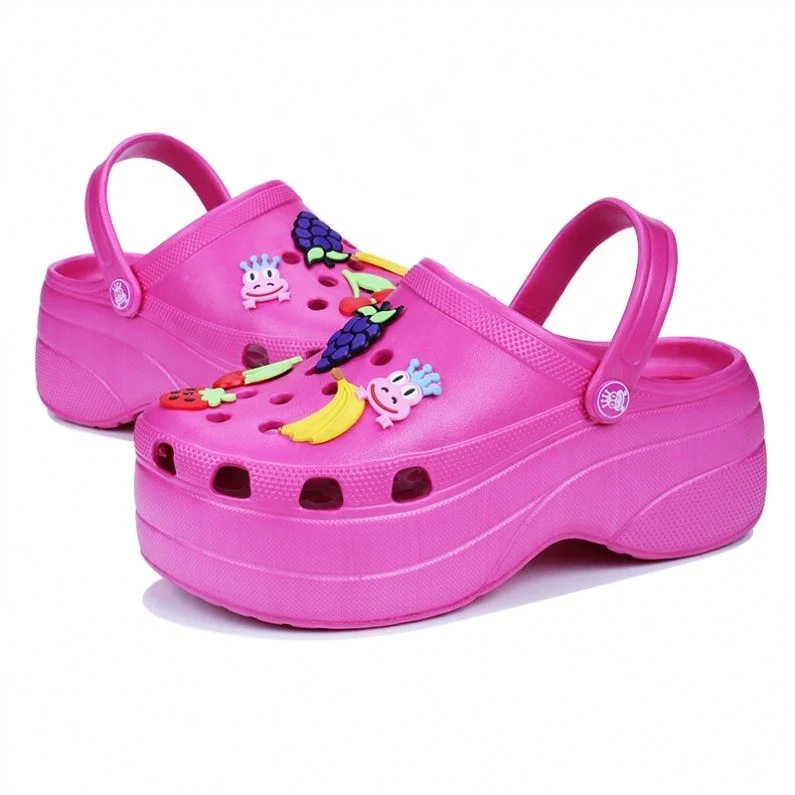 
New Arrival Platform Shoes Women Soft Summer Garden Shoes Beach Clogs Sandal 
