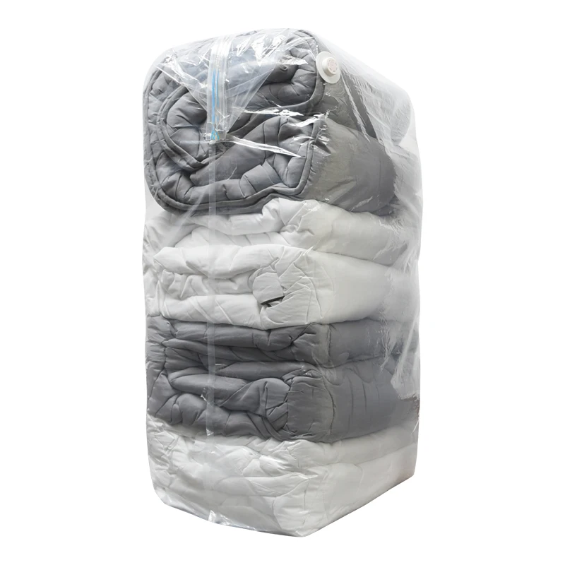 Cube Space Saver Vacuum Storage Bags Double Zipper Compression Bag For Clothing Pillow  vacuum bags clothes big