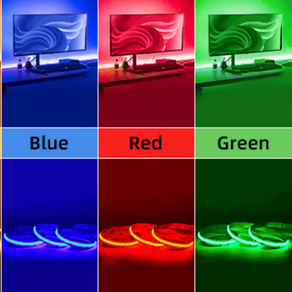 RGB IP20 меняющая цвет несколько цветов 630 светодиодов/адресуемые 12 В 24 RA 90 Гибкая Rgb смарт-лента Светодиодная лента Cob