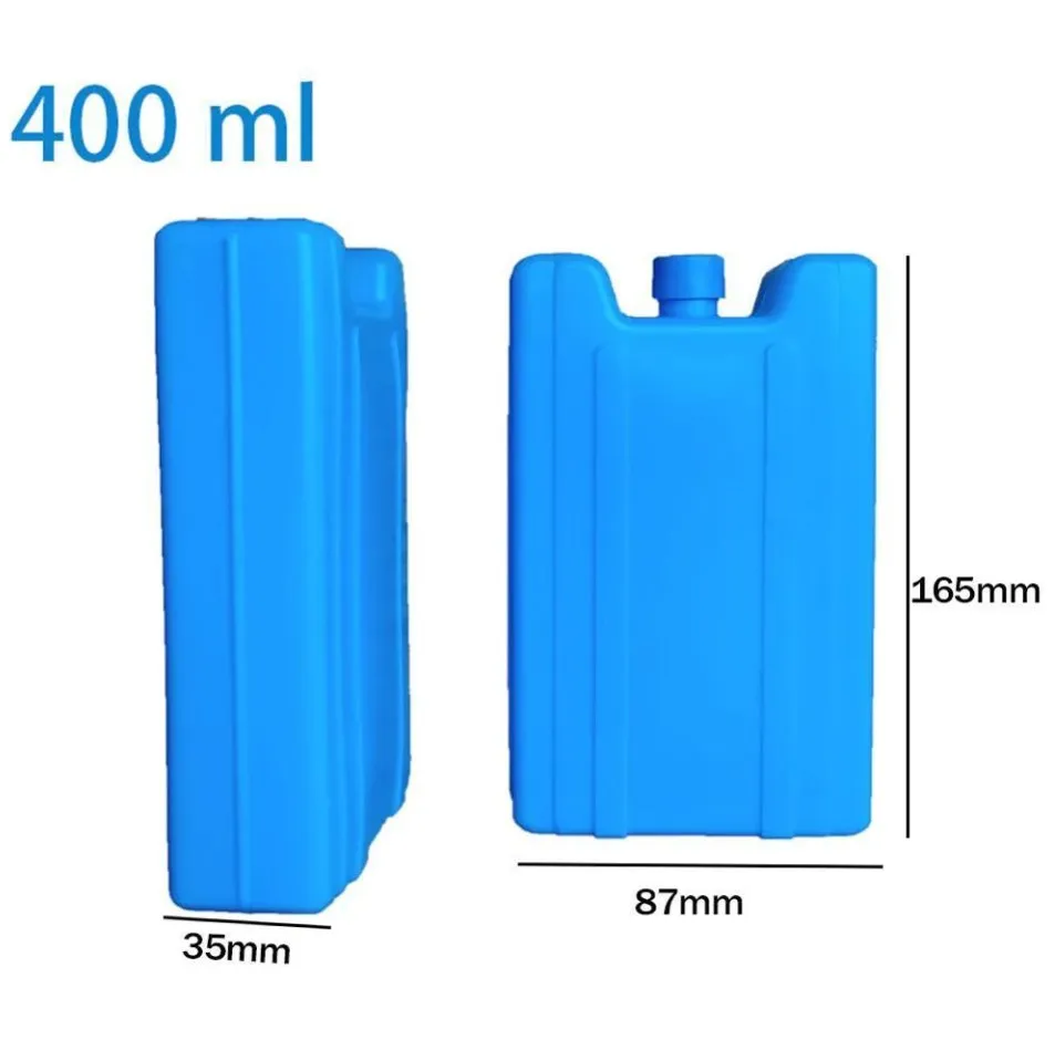400ml and Custom high quality professional safe disign picnic items portable large plastic gel ice brick for cooler boxes