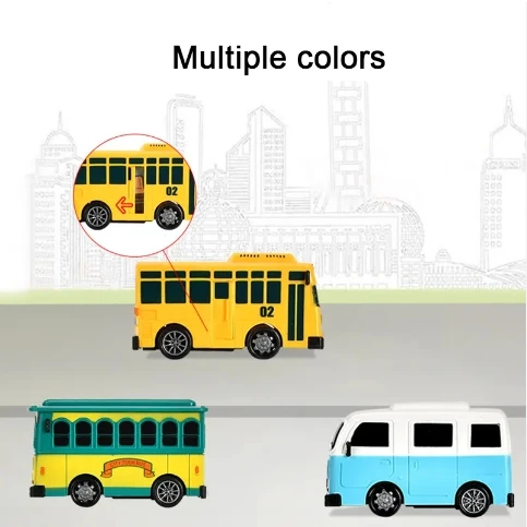 Hot selling mini bus transportation pull back school bus openable door early education educational inertial coaster toy