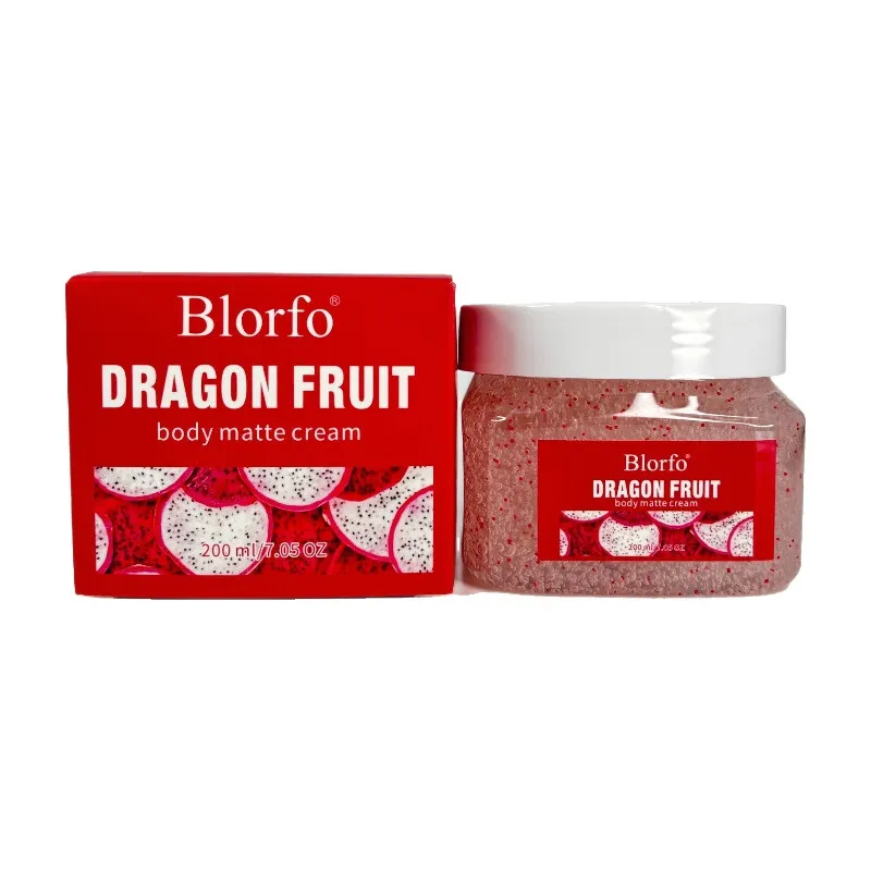 Natural Body Scrub Exfoliating Moisturizing Acne Dead Skin Scars Wrinkle Dragon Fruit White Tea Gel
