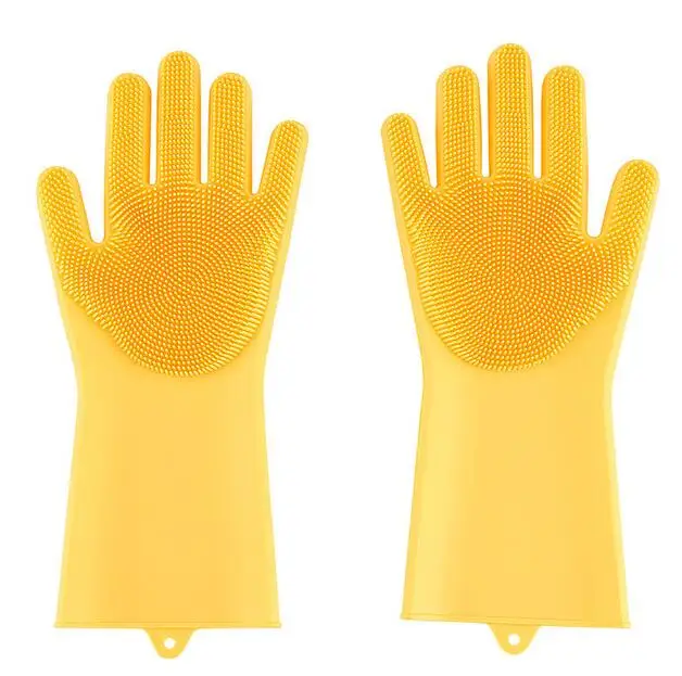 Household Cleaning Latex Gloves Silicone Dishwashing Gloves Kitchen Rubber Gloves