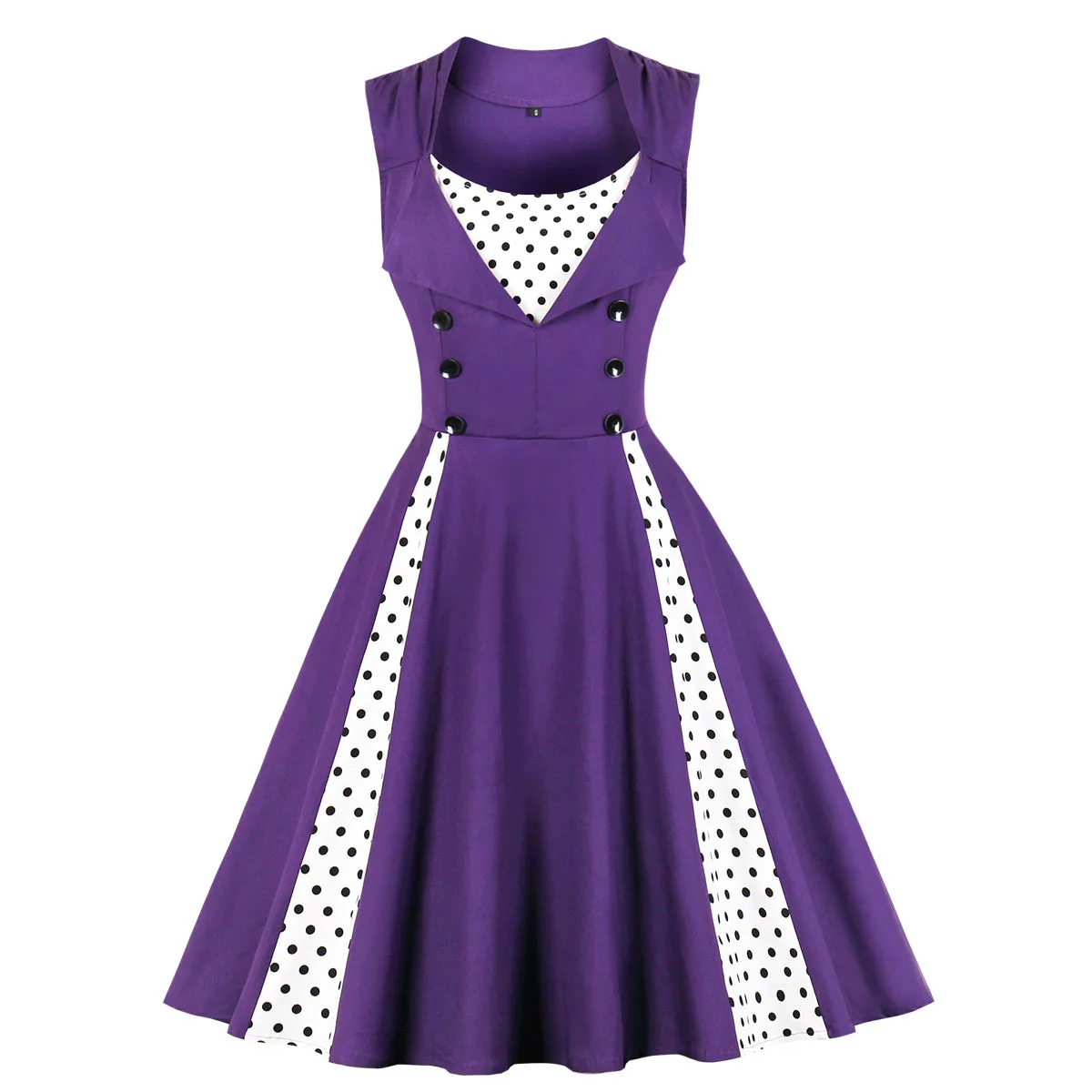 Women Robe Retro Vintage Dress 50s 60s Rockabilly Dot Swing Pin Up Summer Party Dresses Elegant Tunic Vestidos Casual