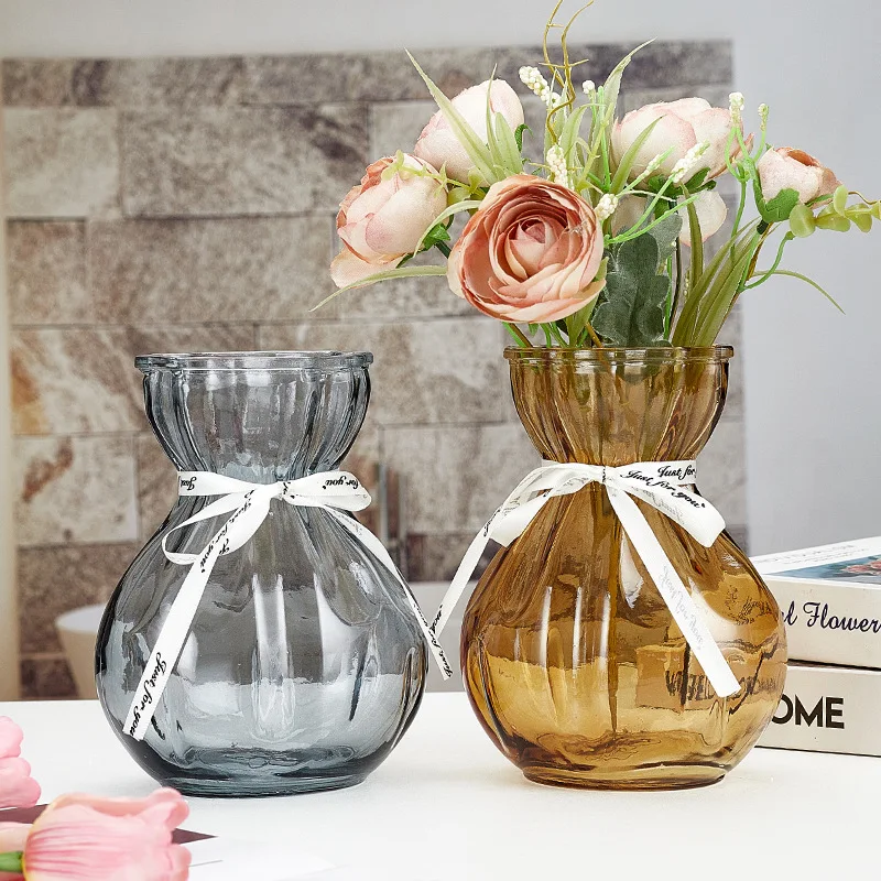 Wholesale Tall Clear Flower Glass Vase For Wedding Centerpiece