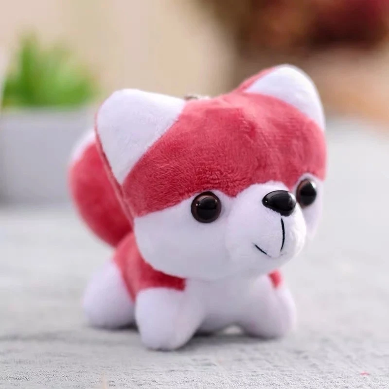Schoolbag Pendant Little Doll Cute Husky Dog Plush Toys Mini Small Sized Dog Keychain