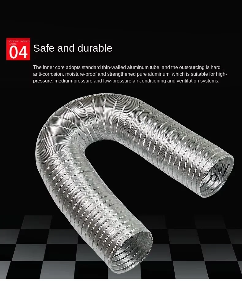 Industrial Design Style Aluminum Semi-Rigid Flexible Air Duct HVAC Parts for Hospitals Factory Price round Shape