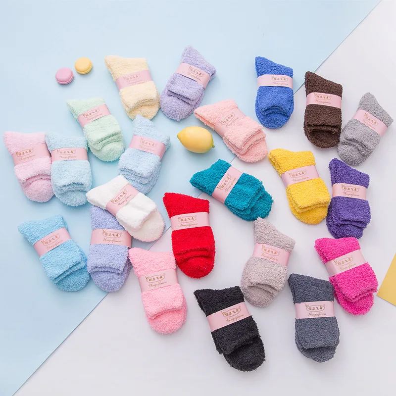 Women Warm Super Soft Plush Slipper Sock Winter Fluffy Microfiber Crew Socks cheap wholesale women home Fuzzy Cozy Sock