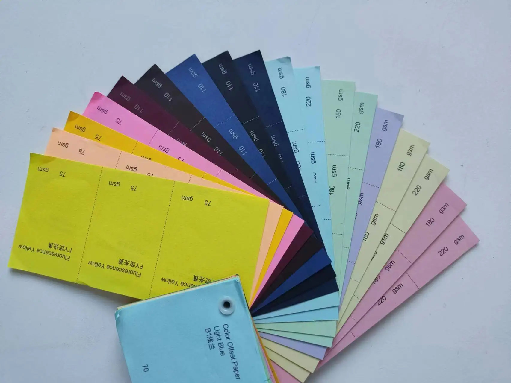 Competitive Price 70g 80g 110g 150g 180g 220g A4  A3 Colored Sheets Arts Craft Color Printing Hard Cardboard color Paper