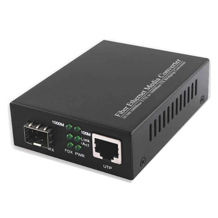 10/100/1000M Ethernet to Fiber Converter with SFP Slot Gigabit 1000M SFP Media Converter