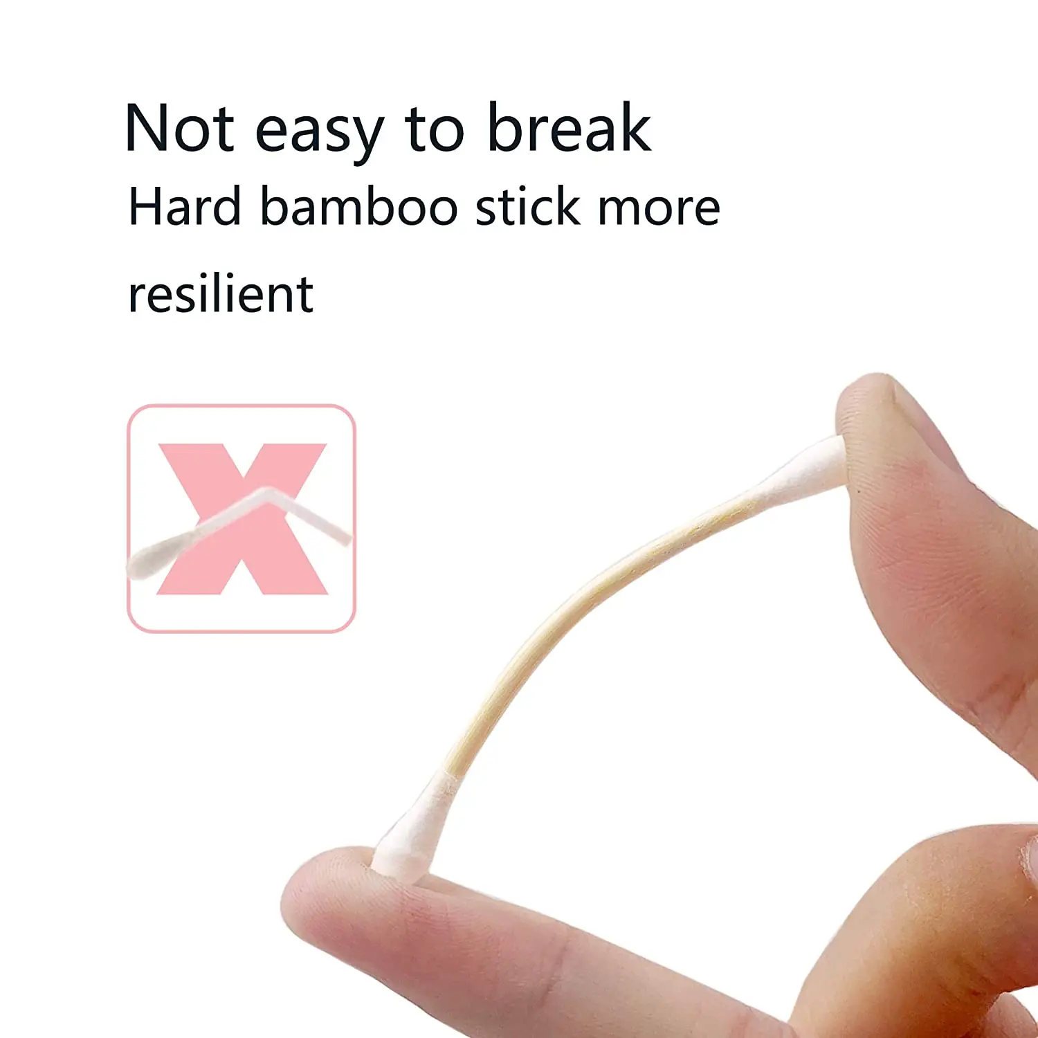 Organic Biodegradable Cotton Buds with Natural Bamboo Sticks Cotton Swabs 100 pcs/Set