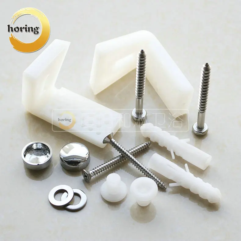 Angled Floor  2024 Horing  easy DIY Toilet side fixing screw  pack with PE bag good quality  bathroom accessories  for bathroom