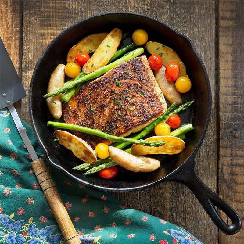 Omelette  Pancake Skillet With Heat Resistant Cast Iron Frying pan Non-stick Pot Breakfast Maker Handle Gas  Induction Cooker