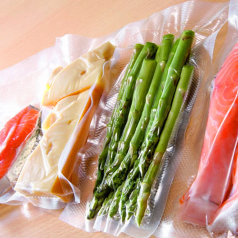 Food Grade heat seal Transparent Nylon Laminated Pe Vacuum Bag plastic food packaging bag for salmon packaging