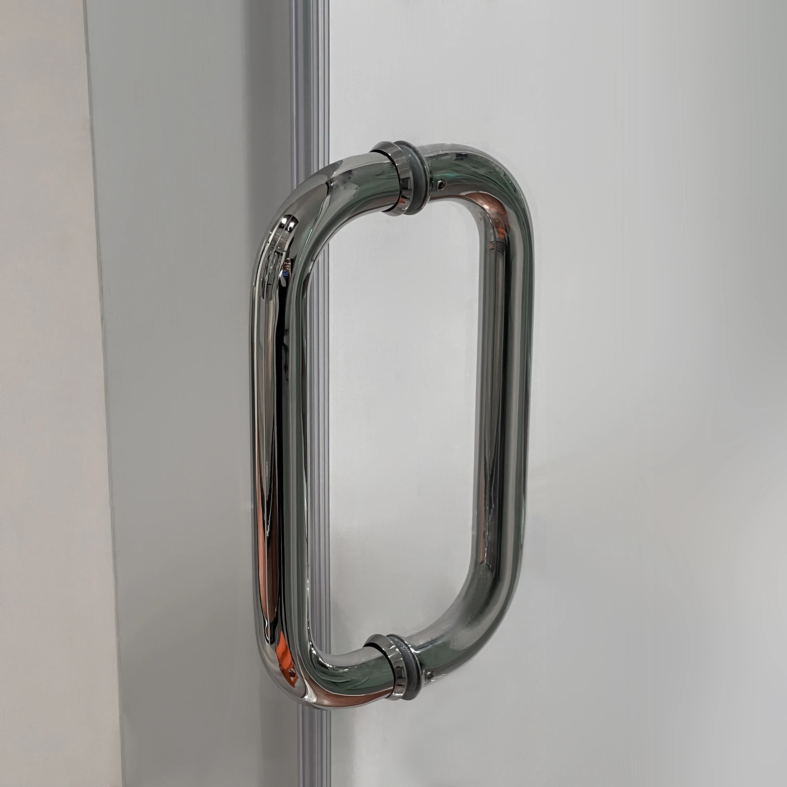 Hotel Moden Style Stainless Steel Tempered Glass Frameless  Aluminum Double Door Bathroom Sliding Shower Door