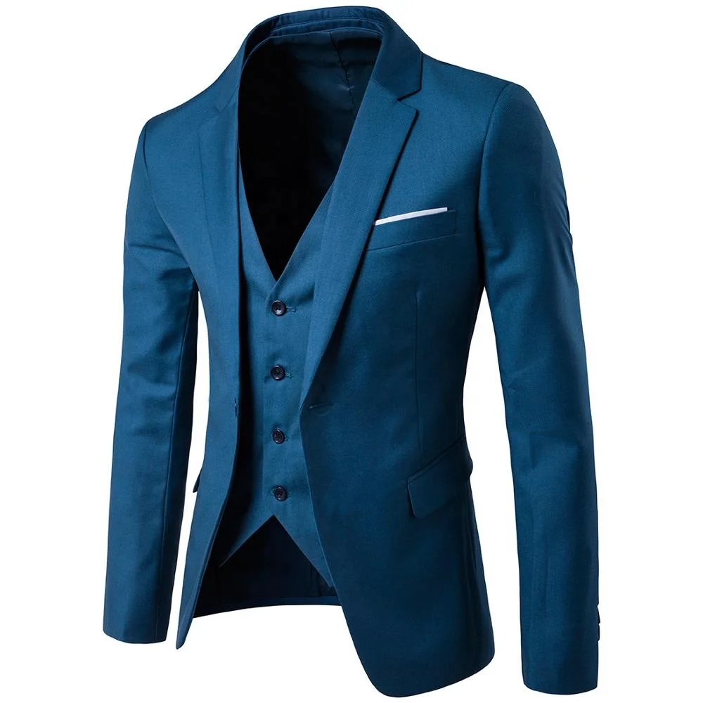 Factory direct sale slim fit wedding suits wedding suit blazers vest and pants for men