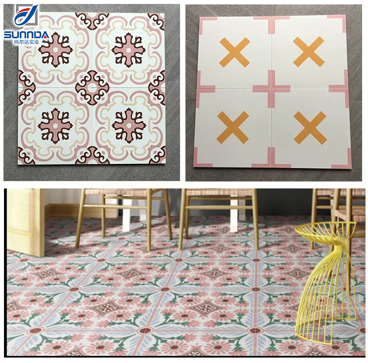 Modern Design matte surface Flower plants Pattern Ceramic Wall and floor tiles for bathroom kitchen outside 200x200 300x300