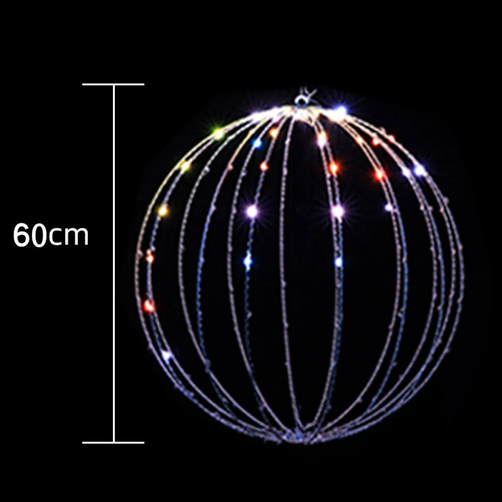 Наружные светодиодные световые шары подвесные 3d сферные огни RGB цветная Рождественская елка сказочные праздничные мероприятия украшения