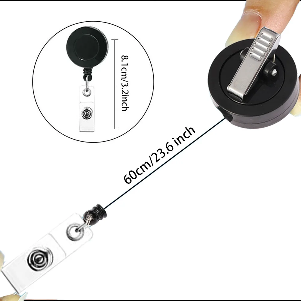 Wholesale custom 360 Rotate Plastic Retractable Yoyo Name Card Reel resin ID Badge Holder with Metal Alligator Clip accessories