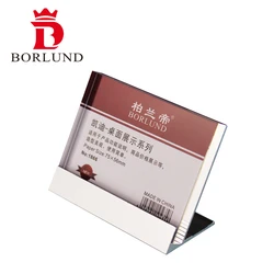 Borlund Clear Acrylic Price Tag Holder for Supermarket, Transparent Mini Acrylic Price Tag Label Display Stand for Shelves