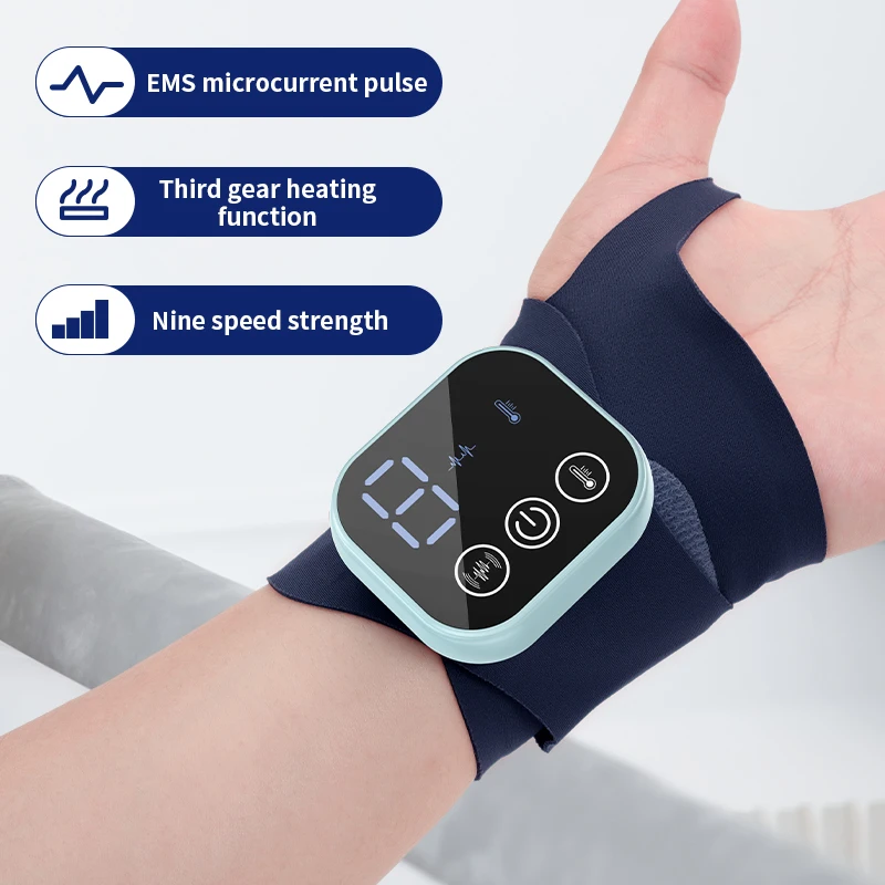 EMS Wrist Massager Heated Smart Massage Therapy Wrist Guard Support Band Electric Wrist Pain Massage