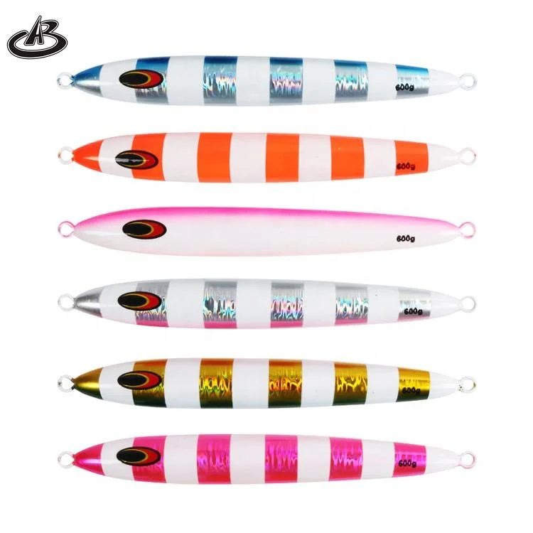 600g 700g Deep Sea Glow Metal Heavy Slow Fall Trolling Jigging Lure Tuna Artificial metal jig Fishing Lure