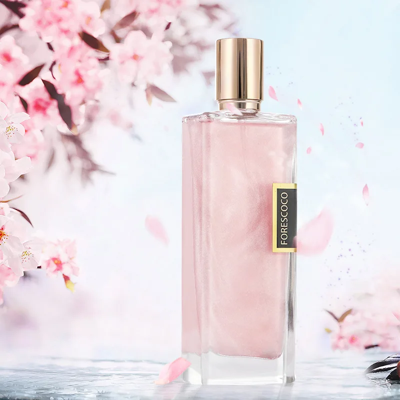 Clear Square 50ml Empty Glass Jasmine Fragrance Gilding Perfume Packaging Bottle