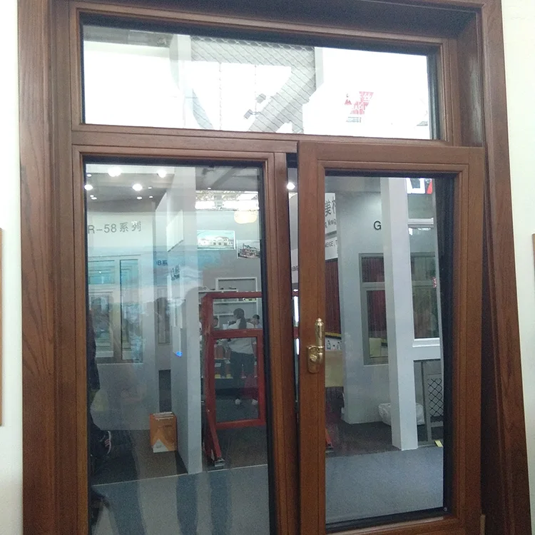 high quality wood clad windows wooden window design casement windows with triple glass