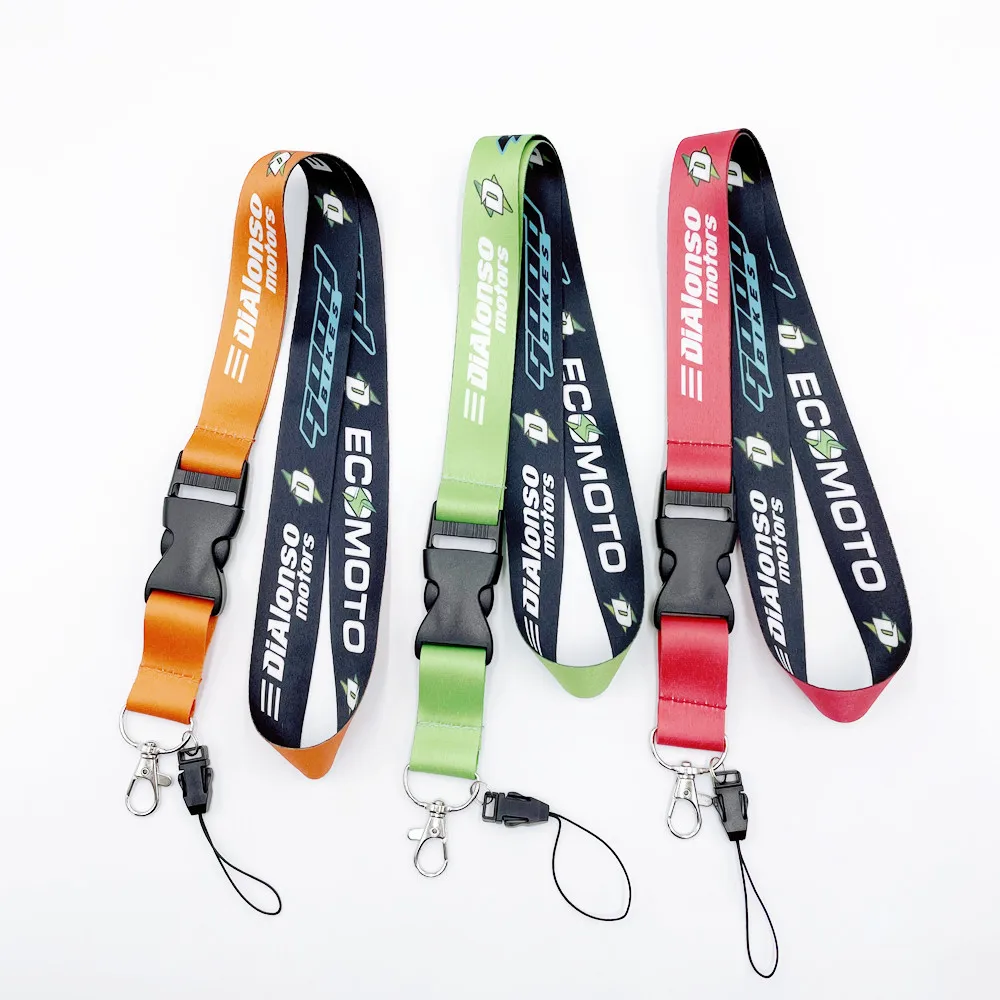 Полиэфирная краска, сублимационный красочный логотип с ремешком для телефона, брелок с логотипом, изготовленный на заказ полиэфирный ремешок