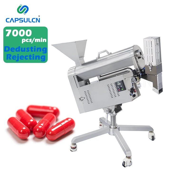 HSLC-100 Pharmaceutical Automatic Pill Capsule Sorting Capsule Polisher Tablet Deduster Polishing Machine