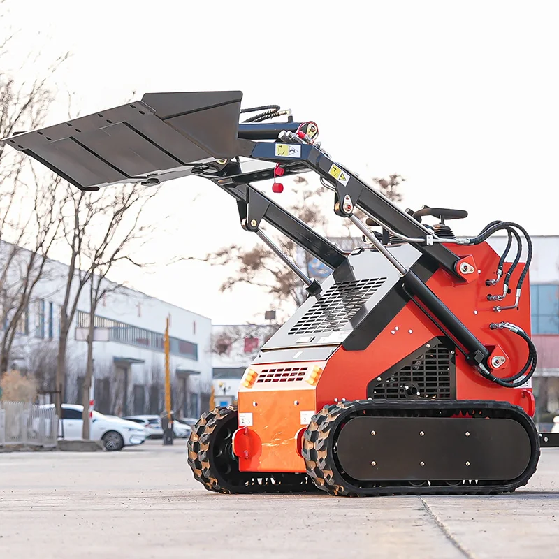 Free Shipping Hot Cheap Mini Loader for Sale Diesel Tracked Mini Skid Steer Loader with 4 in 1 Wheel mini Loader suppliers